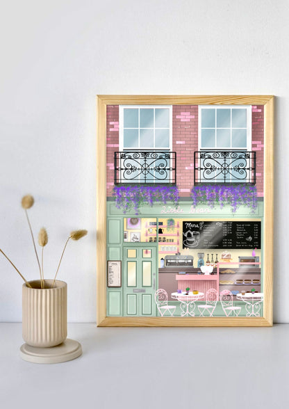 Little bean cafe print