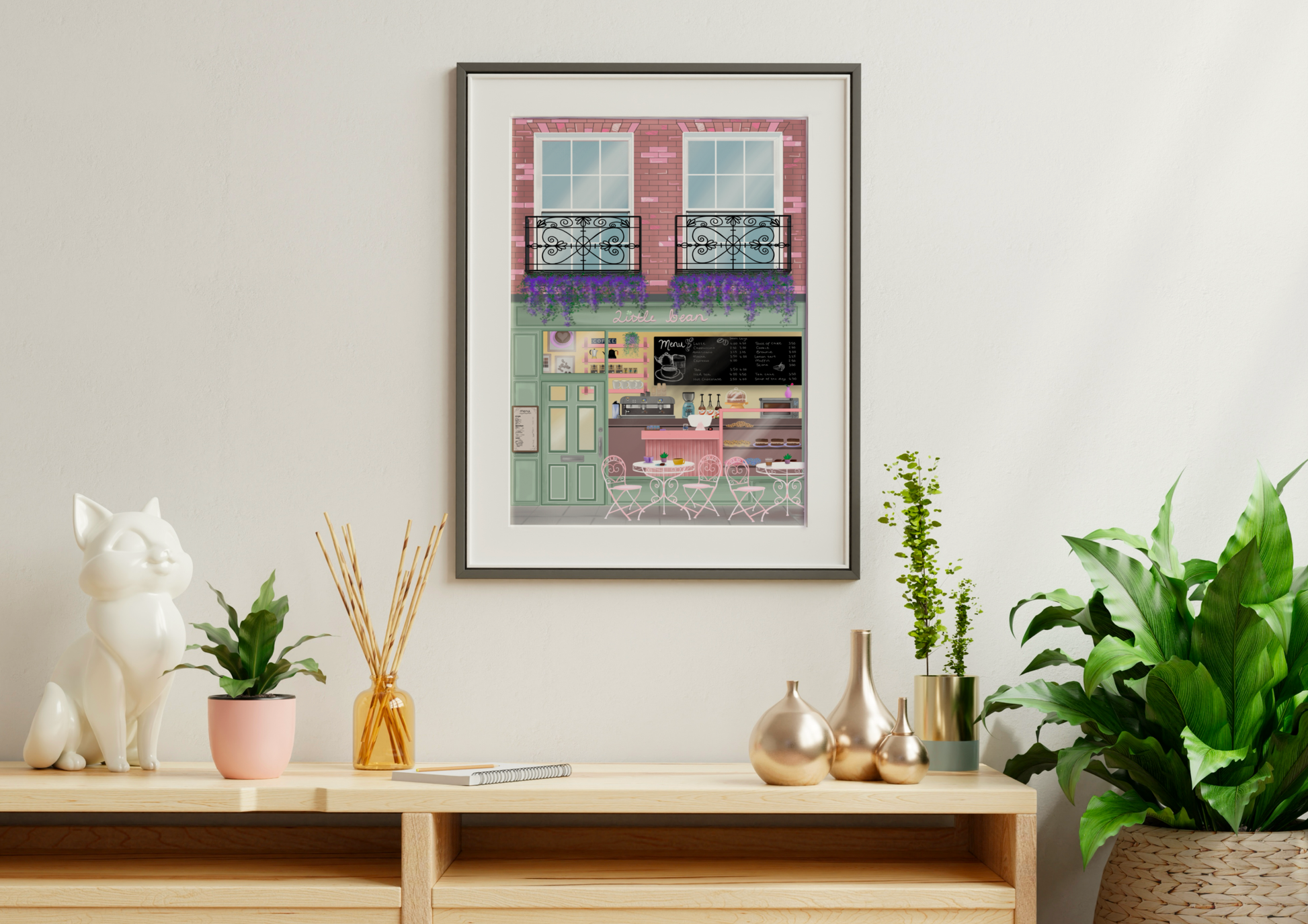 'Little Bean Cafe' Print - Art by Charlotte #