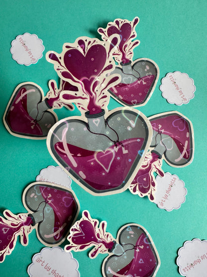 ‘Love potion’ sticker - Art by Charlotte #