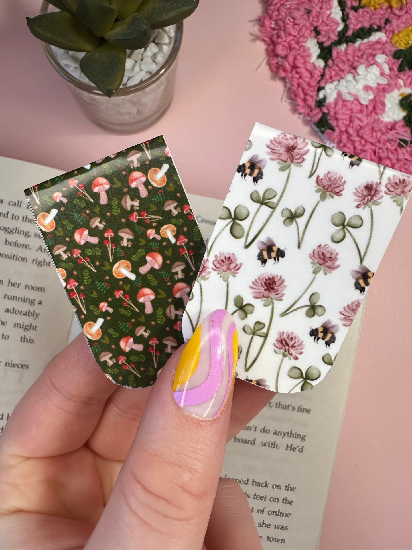 Nature pattern magnetic bookmarks - Pack of 2