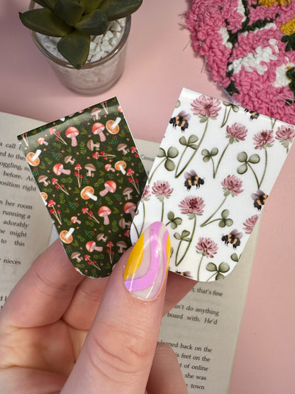 Nature pattern magnetic bookmarks - Pack of 2