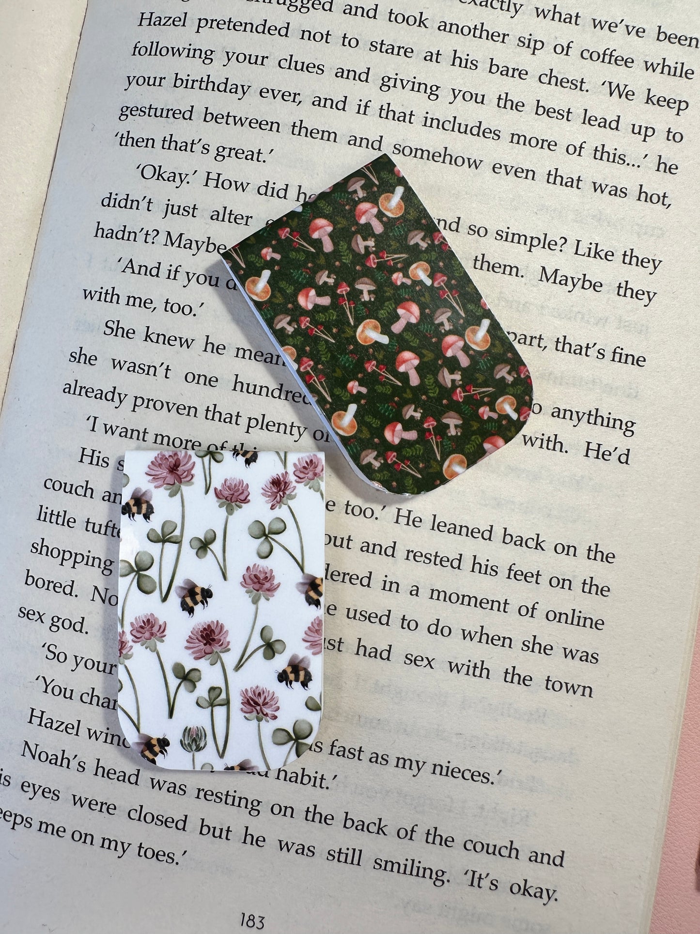 Nature pattern magnetic bookmarks - Pack of 2