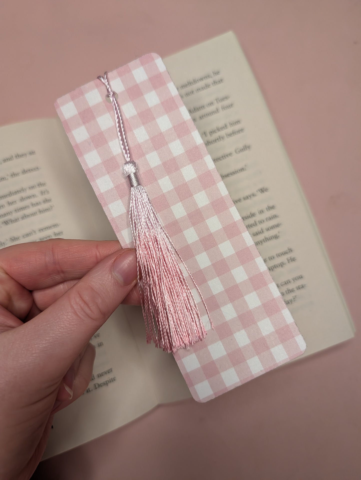 'Pink Check' bookmark