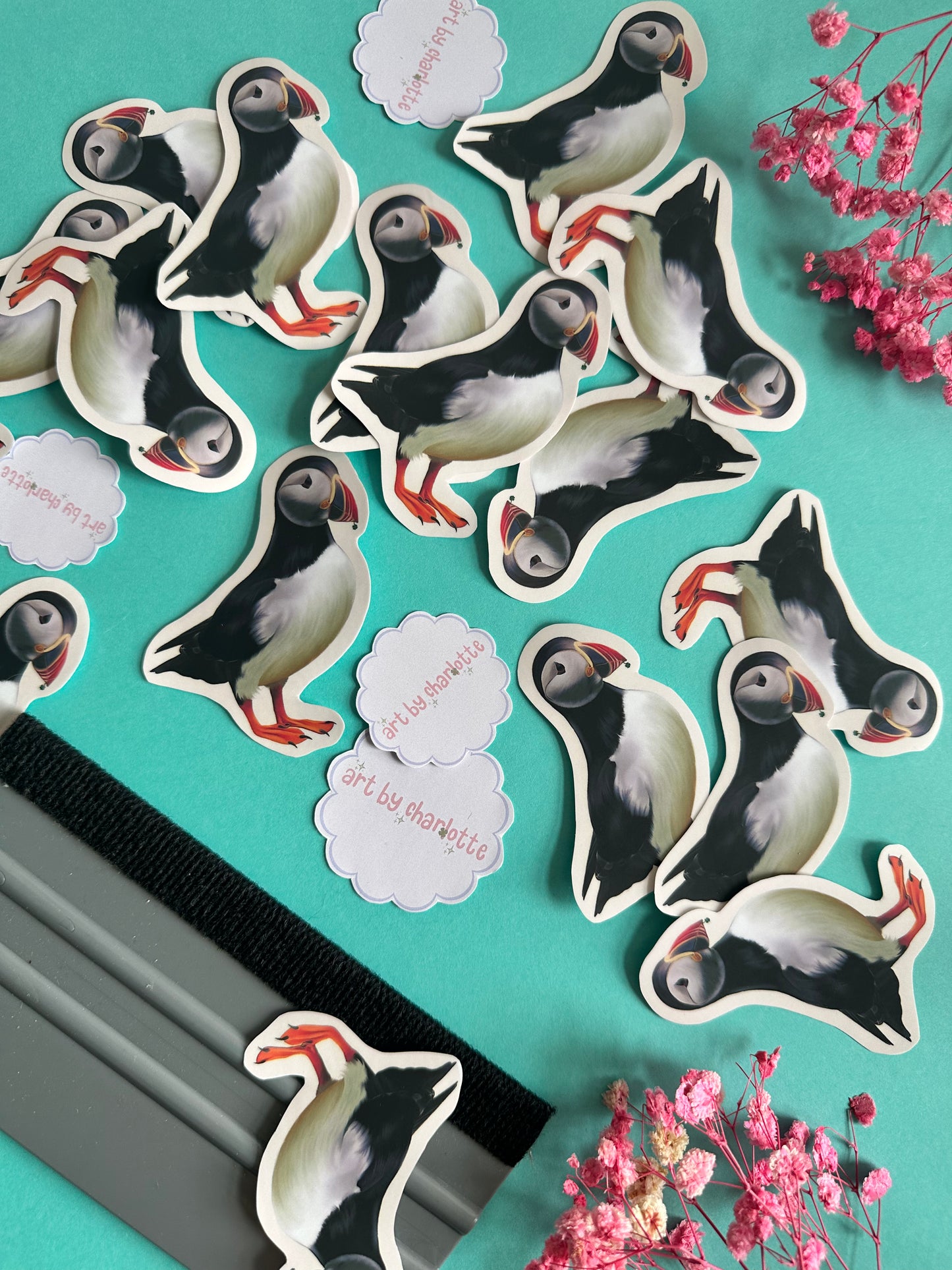 ‘Pesky puffin’ sticker - Art by Charlotte #