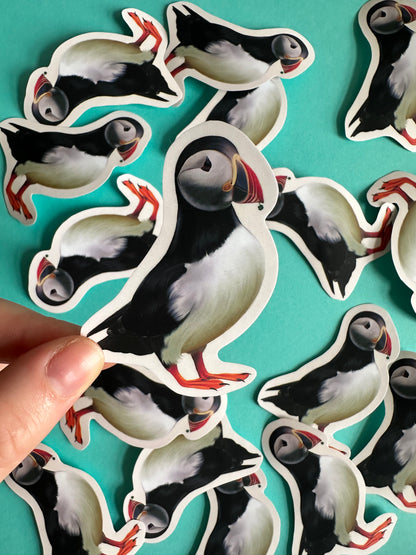 ‘Pesky puffin’ sticker - Art by Charlotte #