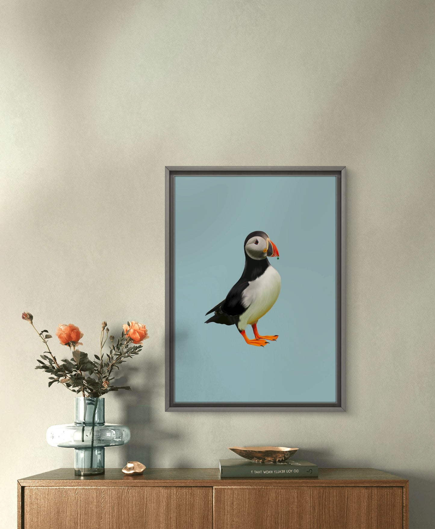 Pesky puffin print