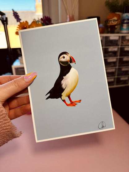 Pesky puffin print
