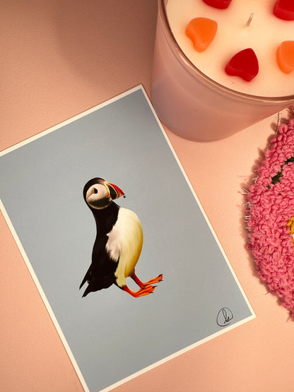 Pesky puffin print