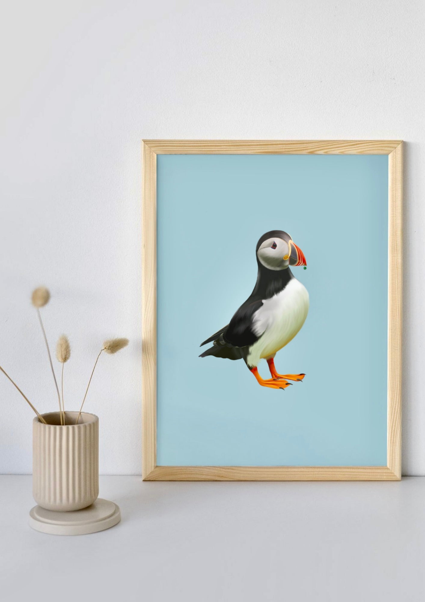 Pesky puffin print