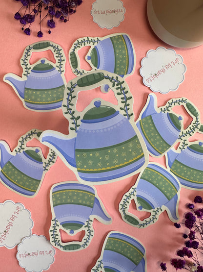 ‘Put kettle on, love’ sticker - Art by Charlotte #