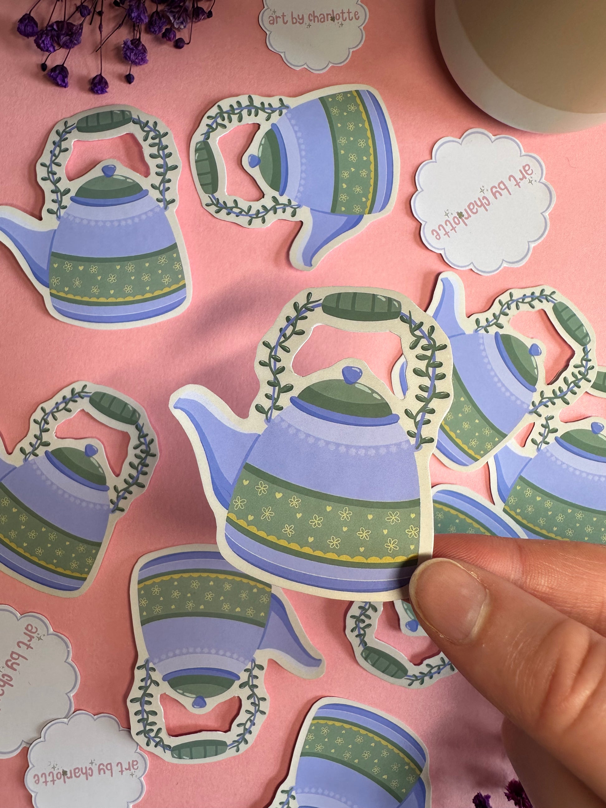 ‘Put kettle on, love’ sticker - Art by Charlotte #