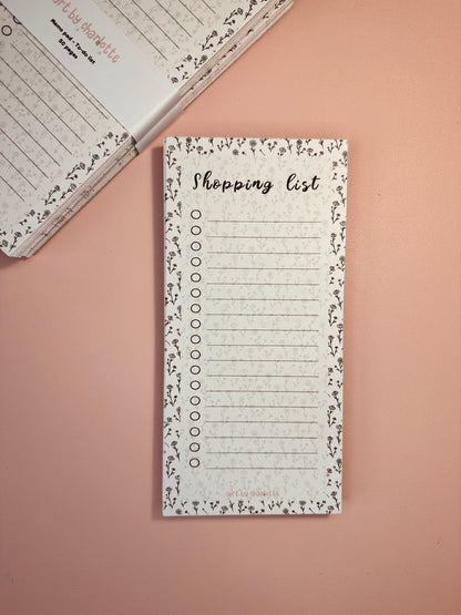 'Simply floral' Shopping list