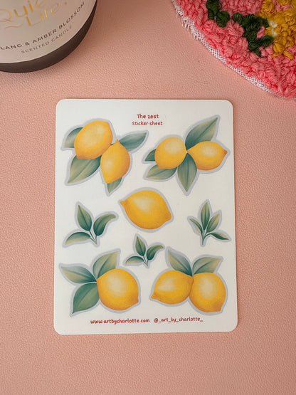 'The Zest' Fruity stationery pack