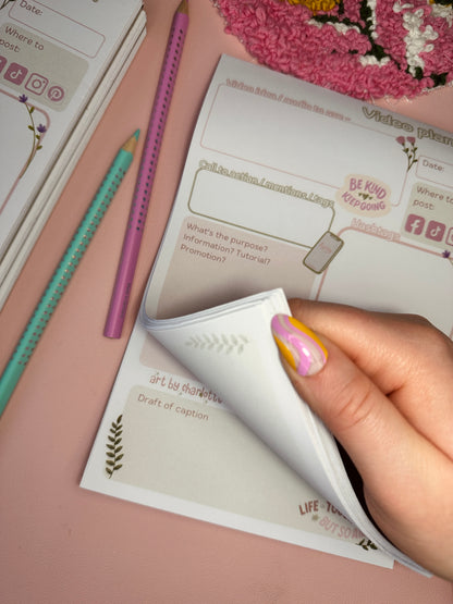 A5 Video planner memopad