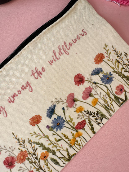 'You belong among the wildflowers' Zip pouch - Grade B